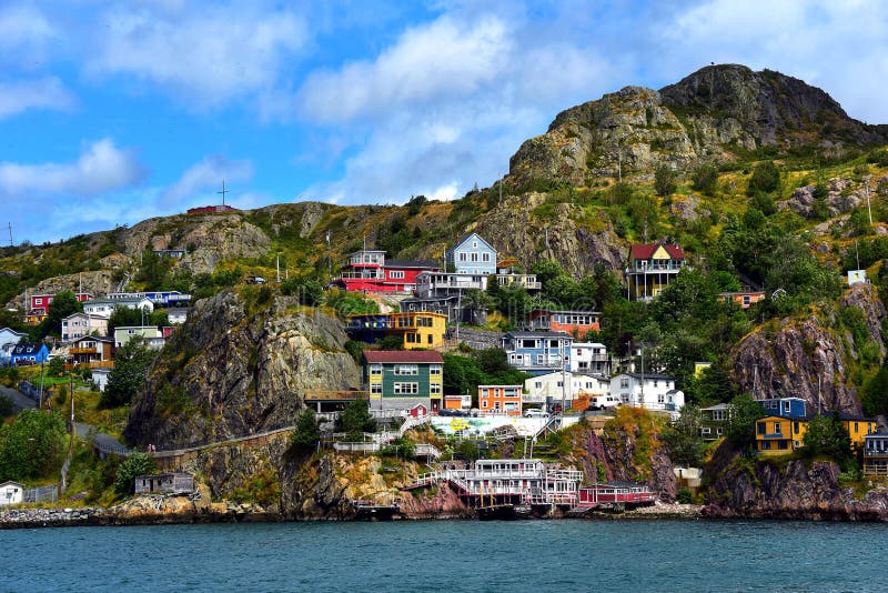 The historic and colorful Battery neighborhood in St. Johnâ€™s Newfoundland and Labrador. The historic and colorful Battery neighborhood in St. Johnâ€™s Newfoundland and Labrador