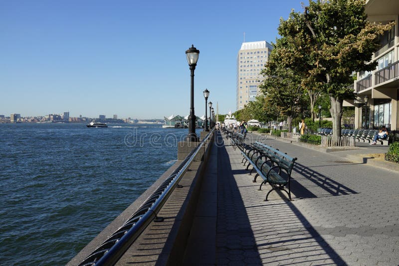 Battery Park City Esplanade 1 royalty free stock photography Battery Park City Esplanade 1 royalty free stock photography