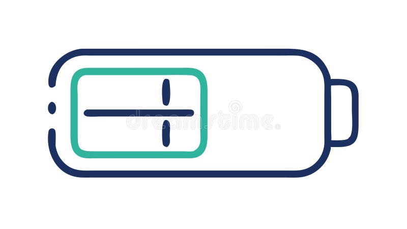 Battery with plus minus terminals power source symbol , vector design Generative AI stock illustration