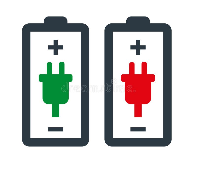 Battery with Power Plug royalty free illustration
