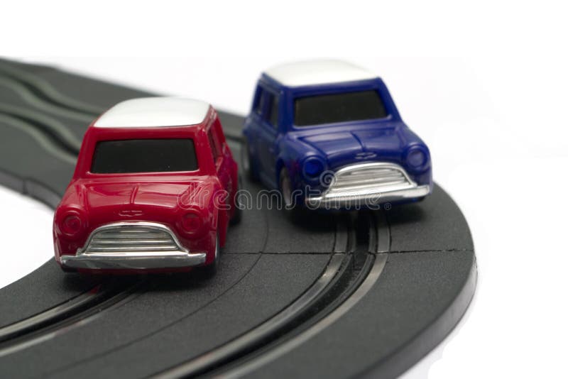 Battery powered slot cars