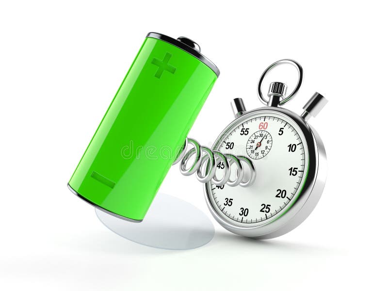 Stopwatch with Voltage Stabilizer, 3D Rendering Stock Illustration