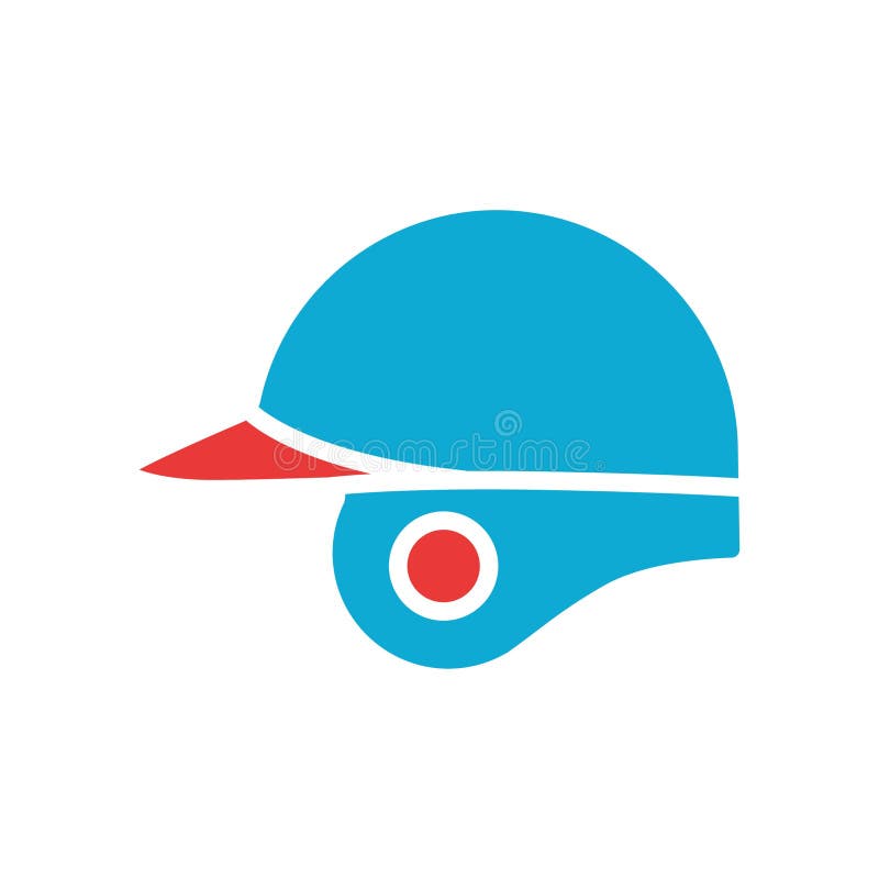 Batting Helmet. Vector Illustration Decorative Design Stock Vector