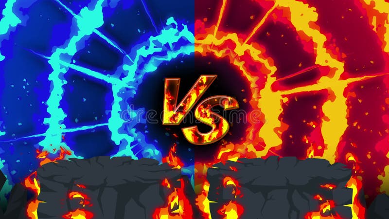 Cartoon Fire Animation. Flame Loop Background. Competition. Battle Game ...