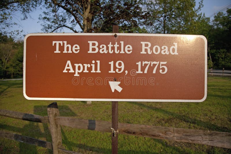 The Battle Road stock image. Image of post, american 26126327