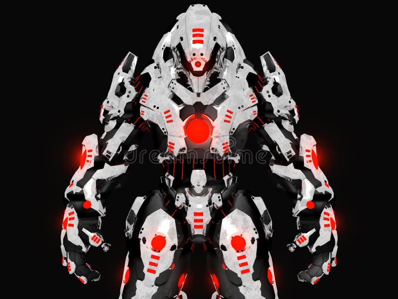 Battle robot stock illustration