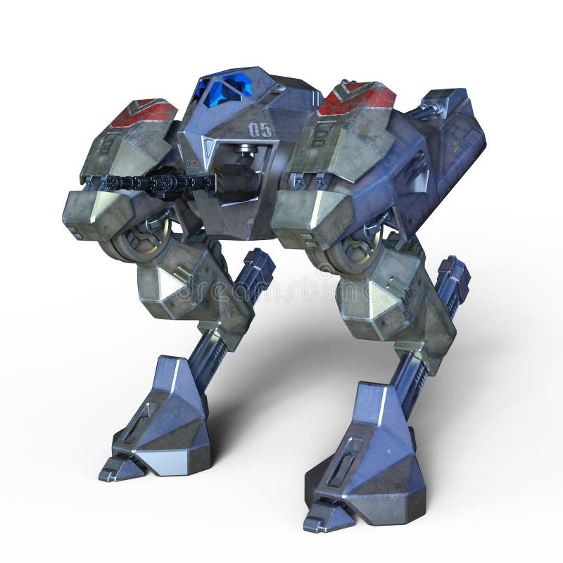 Battle robot royalty free illustration