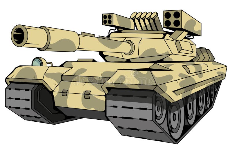 Battle tank logo, camouflage tank, battle tank colored drawing