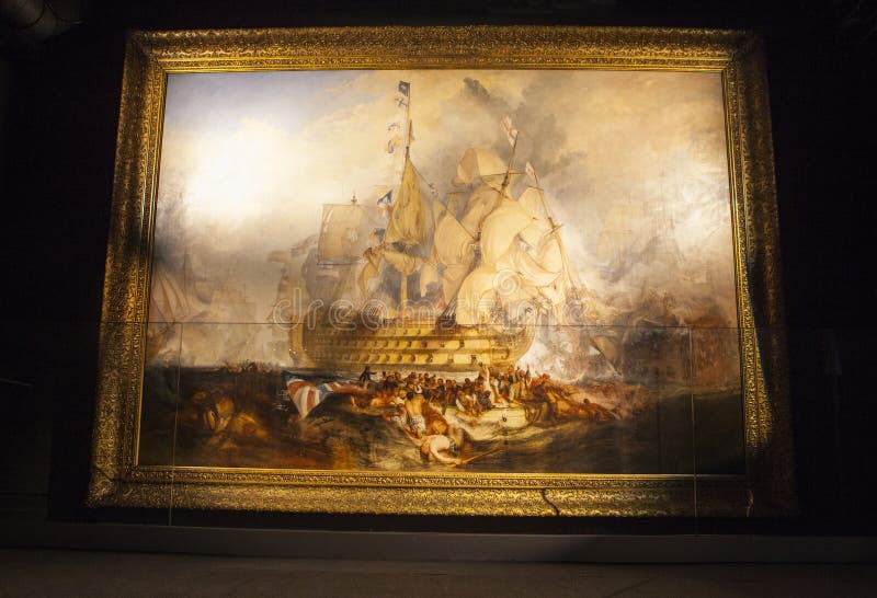 The Battle Of Trafalgar Painting By JMW Turner Editorial