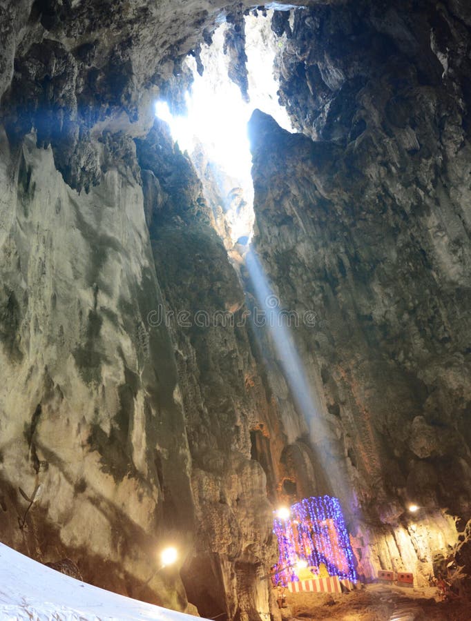 Light in the cave stock image Light in the cave stock image