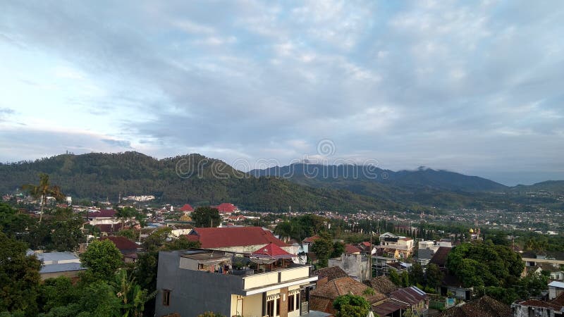Batu City Morning Scenery stock image. Image of skyline - 264579169