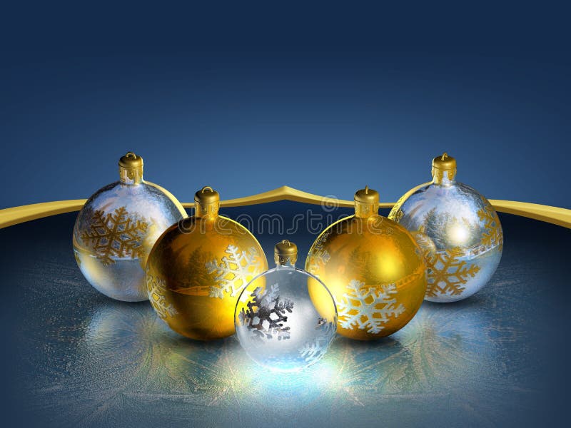 Baubles bożych narodzeń dekoracyjny elegancki odosobniony ilustracji