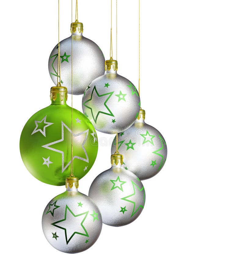 Baubles bożych narodzeń dekoracyjny elegancki odosobniony ilustracji