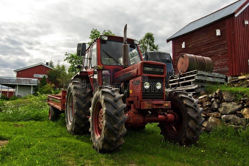 Bauernhoftraktor stockfotografie Bauernhoftraktor stockfotografie