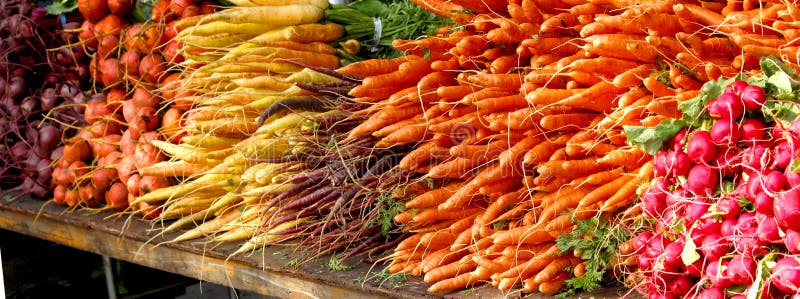Bauernmarkt - Wurzelgemüse - rote Rüben, Karotten, Rettiche stockbilder Bauernmarkt - Wurzelgemüse - rote Rüben, Karotten, Rettiche stockbilder