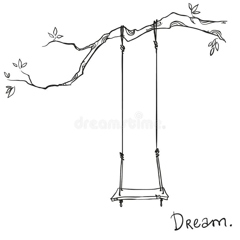  Baum mit einem Schwingen stock abbildung