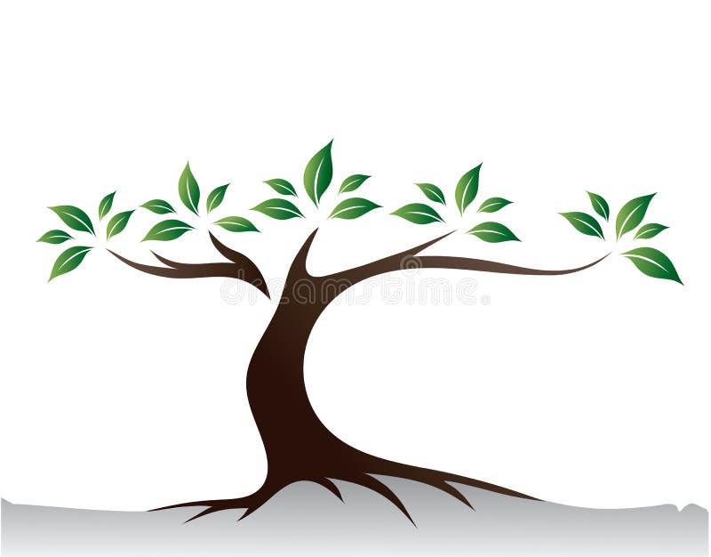 Baum wurzelt Logo stock abbildung Baum wurzelt Logo stock abbildung