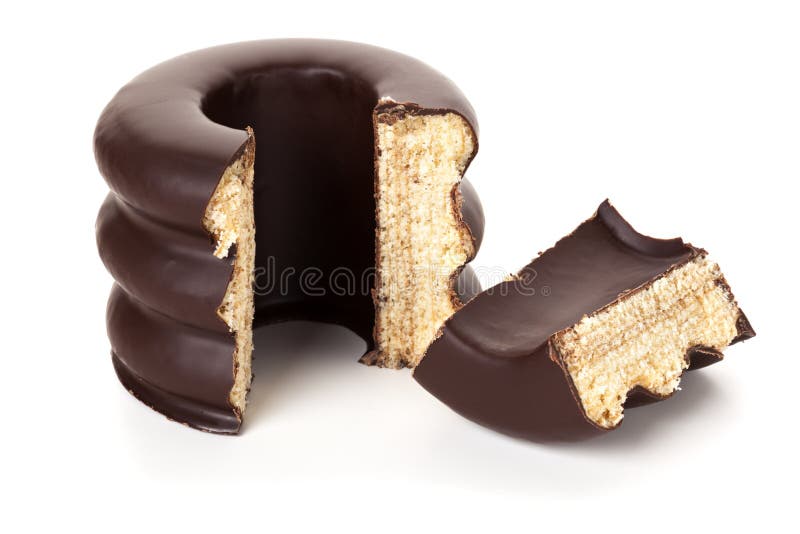 Baumkuchen, Niemiecki warstwa tort odizolowywający fotografia stock Baumkuchen, Niemiecki warstwa tort odizolowywający fotografia stock
