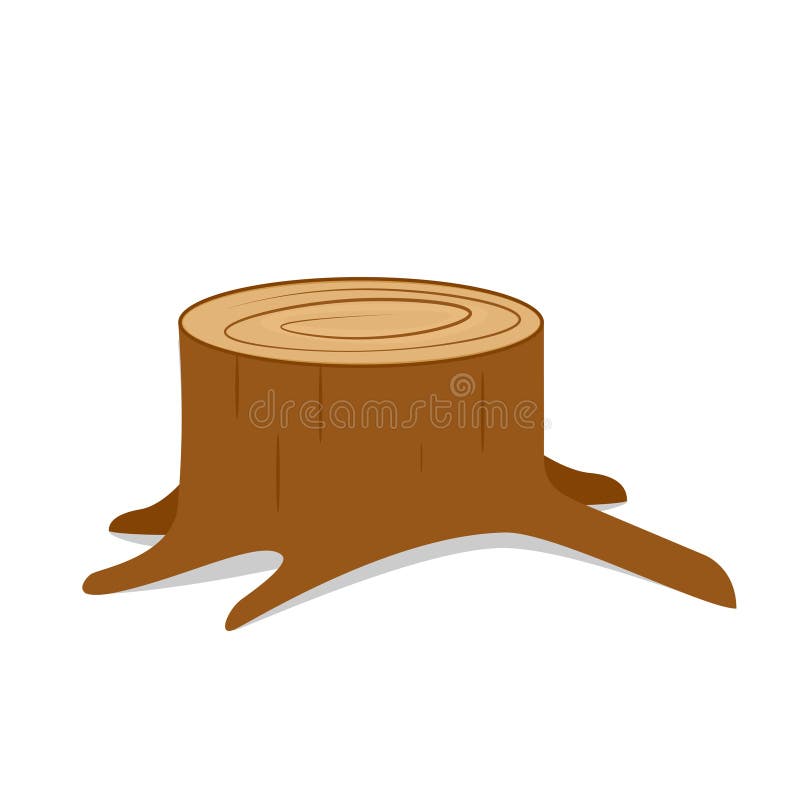 Baumstumpf Mit Wurzeln Vektor Abbildung Illustration Von Wurzeln