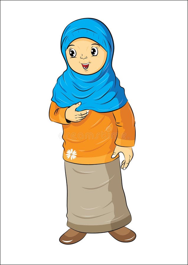 Bautiful muslimah stock vector. Illustration of download - 107638582