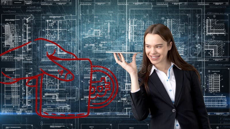 Bauty business woman standing in suit with Bitcoin Logo to illustrate the use of bitcoin for trading or money transfer. stock image Bauty business woman standing in suit with Bitcoin Logo to illustrate the use of bitcoin for trading or money transfer. stock image