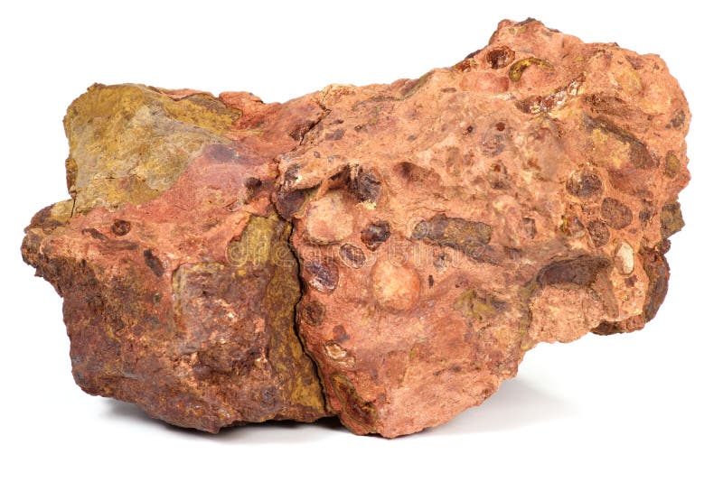 Les Baux-de-Provence bauxite isolated on white background