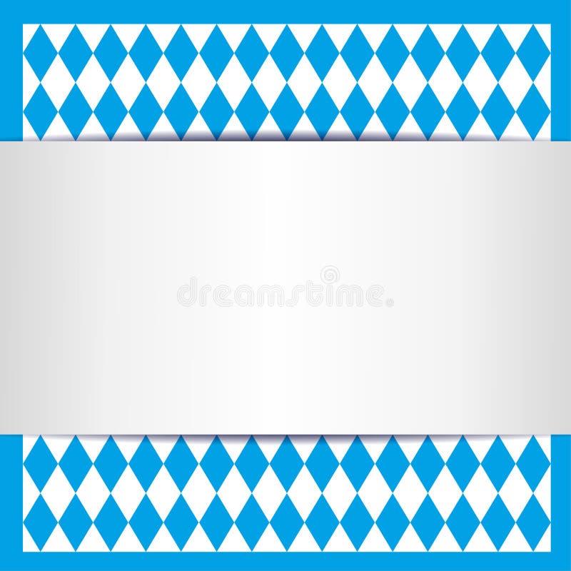 Blue white bavarian card background. Bavarian flag blue illustrations