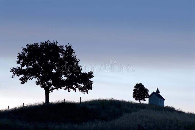 Bavarian countryside at dusk