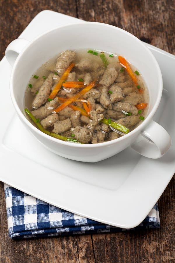 Bavarian liver pasta stock image