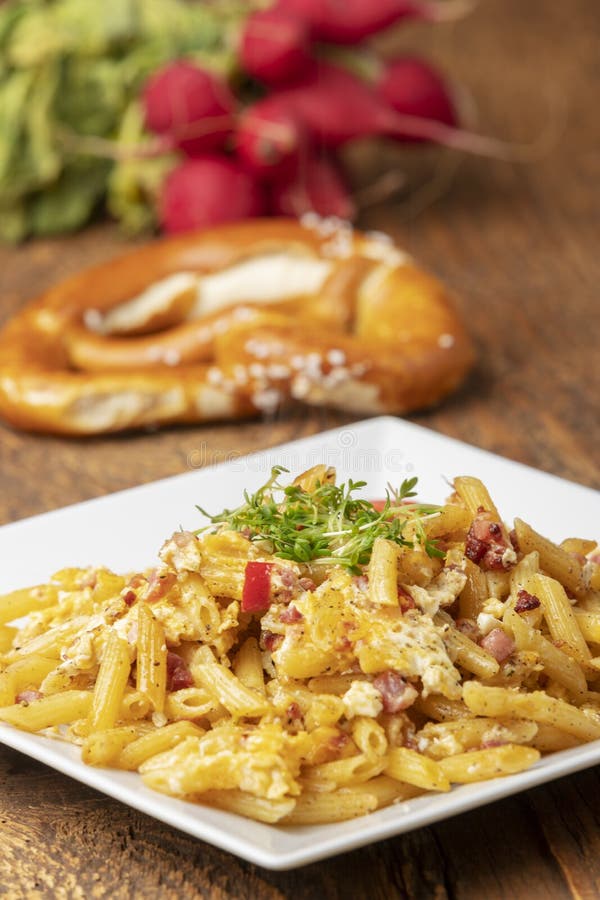 Bavarian pasta royalty free stock image