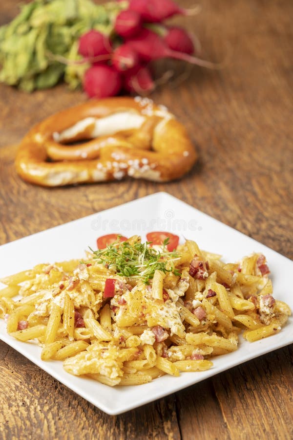 Bavarian pasta royalty free stock photos