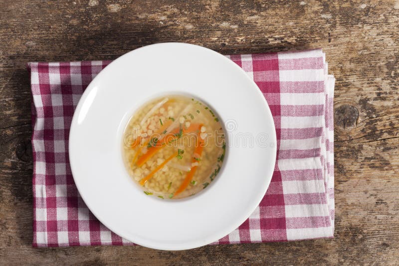 Bavarian pasta soup royalty free stock photography