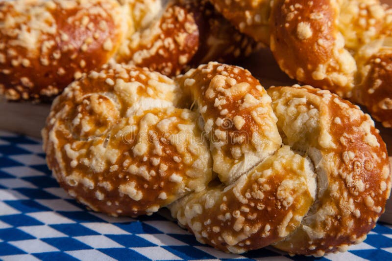 Bavarian pretzel products stock image. Image of salt 56548249