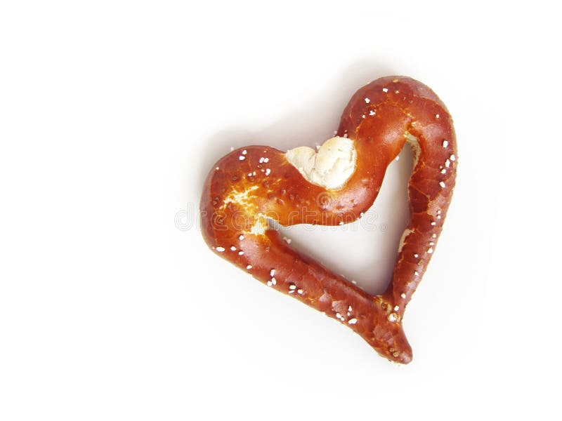 A bavarian soft pretzel in heart shape (2)