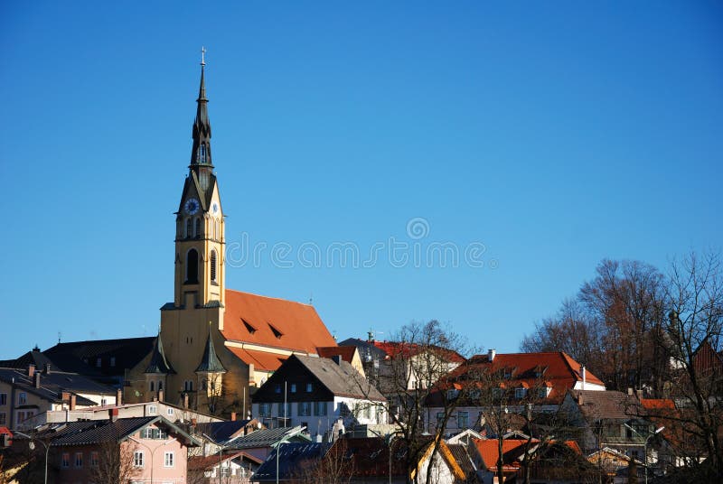 Bavarian village with church