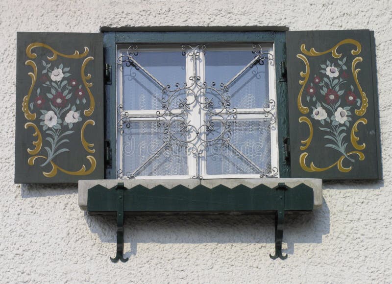 Bavarian window with shutters