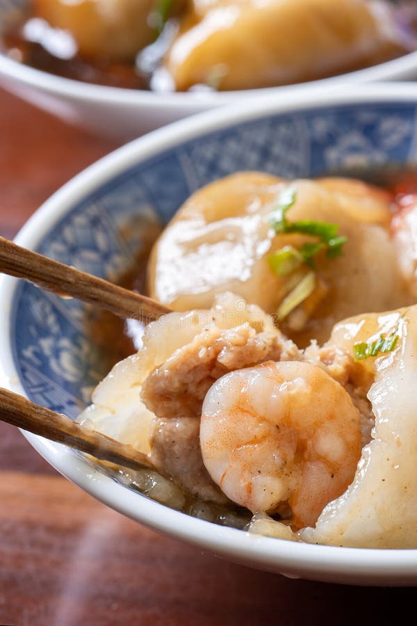 Bawan ba wan taiwaneza meatball delicatese delicatese de stradă delicioase stock images