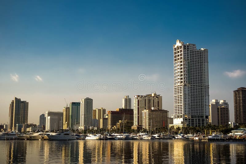 City nearby the sunset boulevard of Manila. City nearby the sunset boulevard of Manila