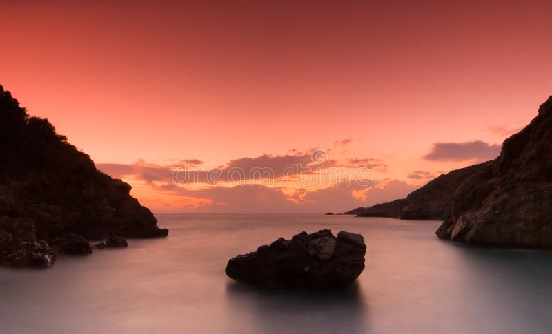 The bay at Kardamili after sun