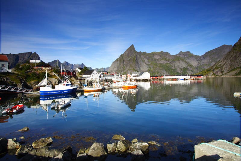 Download Bay in the lofoten stock photo. Image of ship, boating - 2032900
