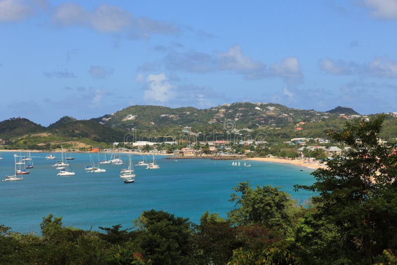 Bay on St. Lucia in the Caribbean