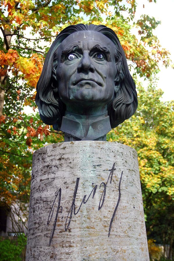 Bayreuth, Germany - October 13, 2023: Bust Of A Hungarian Composer