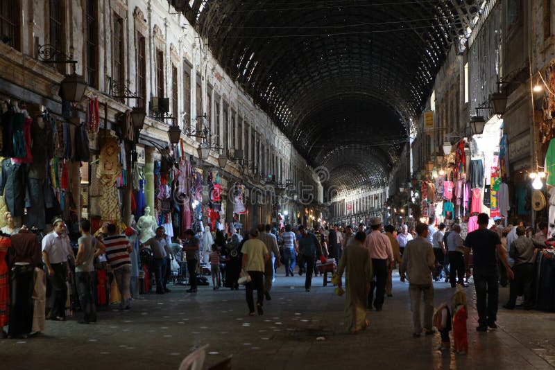 Bazar de Souq d'Al-Hamidiyah, Damas images libres de droits Bazar de Souq d'Al-Hamidiyah, Damas images libres de droits