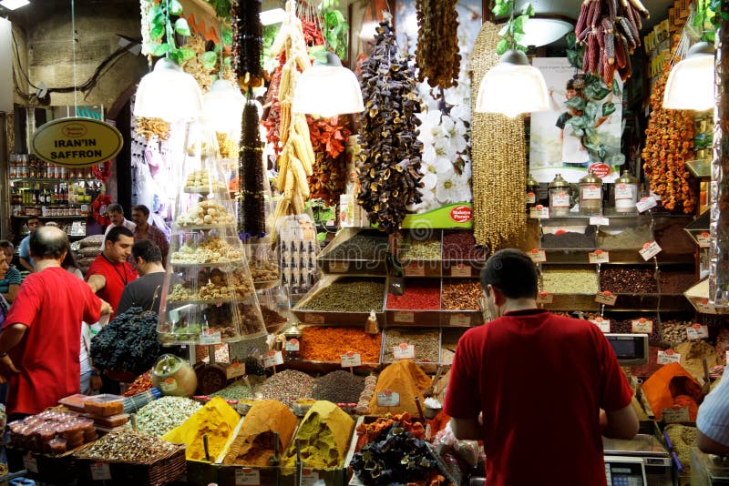 Bazar egiziano della spezia a Costantinopoli, Turchia