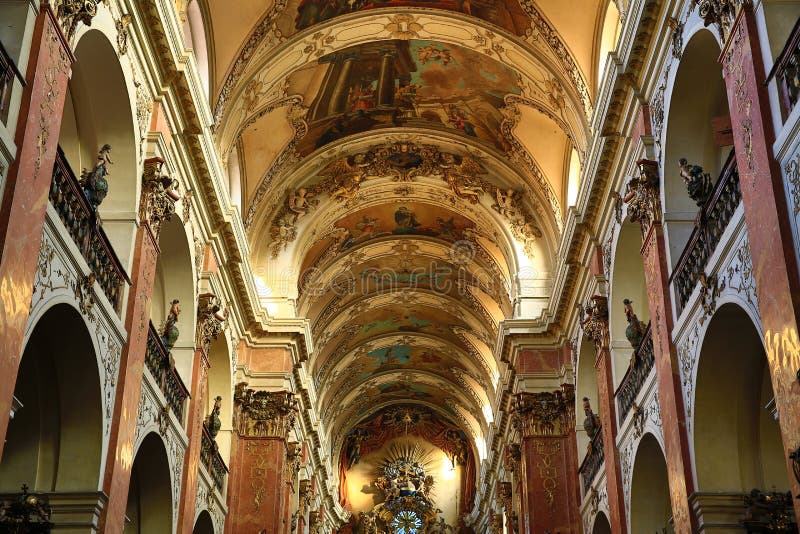 The Basilica of St. James (Czech: Kostel svatÃ©ho Jakuba VÄ›tÅ¡Ã­ho) in the Old Town of Prague, Czech Republic. The church is home to the Madonna Pietatis and the tomb of Count Vratislav of Mitrovice. The Basilica of St. James (Czech: Kostel svatÃ©ho Jakuba VÄ›tÅ¡Ã­ho) in the Old Town of Prague, Czech Republic. The church is home to the Madonna Pietatis and the tomb of Count Vratislav of Mitrovice