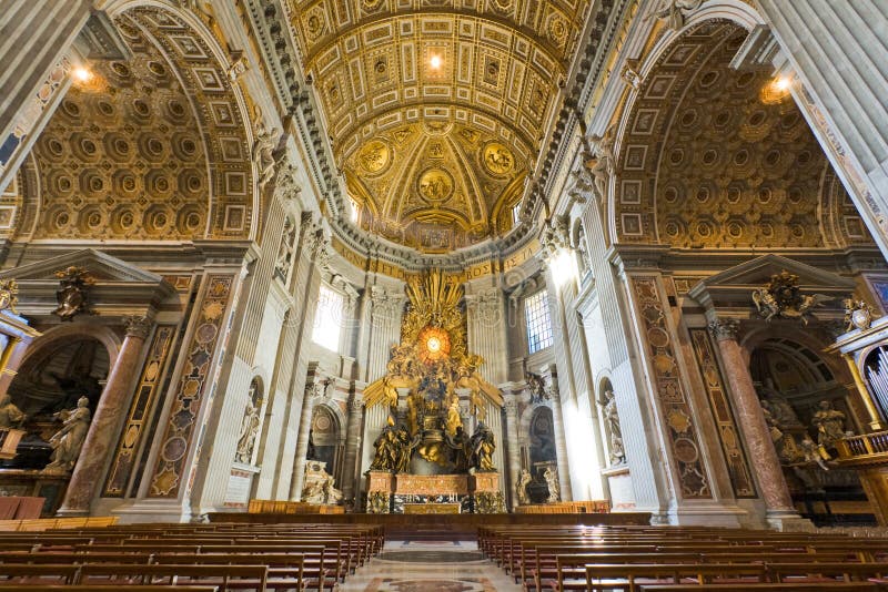 bazyliki wewnętrzny Peter s święty Vatican fotografia stock bazyliki wewnętrzny Peter s święty Vatican fotografia stock