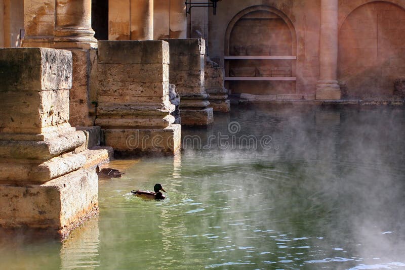 Baños romanos en el baño, Inglaterra imágenes de archivo libres de regalías Baños romanos en el baño, Inglaterra imágenes de archivo libres de regalías