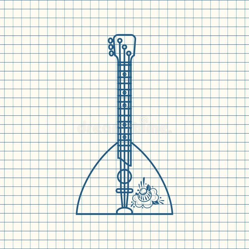 bałałajka Rosyjski ludowy instrument muzyczny ilustracji bałałajka Rosyjski ludowy instrument muzyczny ilustracji