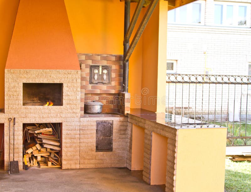 BBQ stock image. Image of construction, brick, flammable 21608741