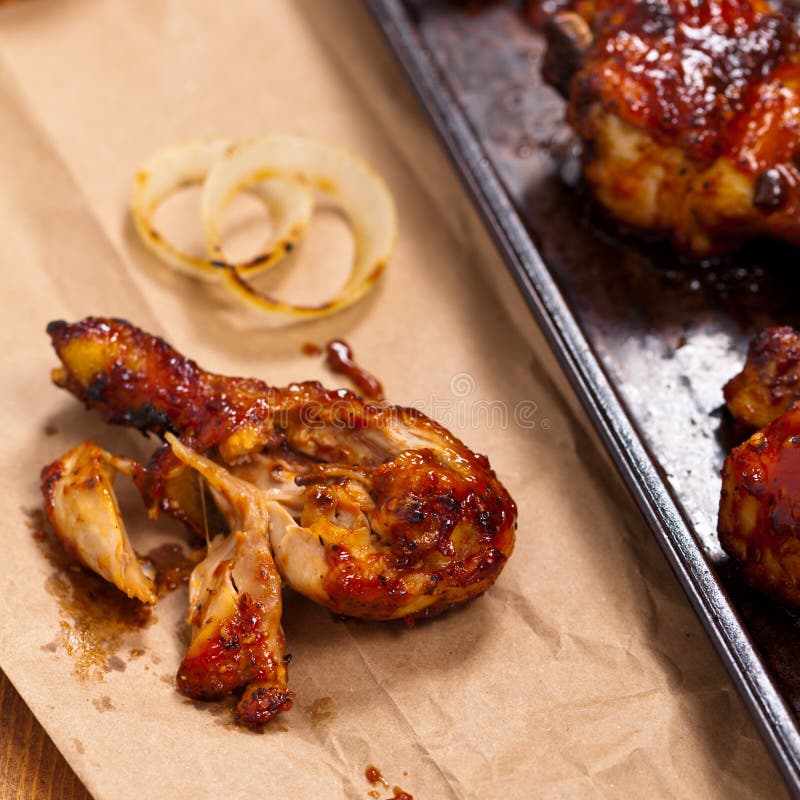 BBQ Buffalo Chicken stock image. Image of fire, roasted 69525003